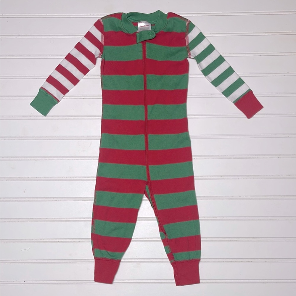 HANNA ANDERSSON 100% Organic Cotton Christmas Holiday Color Block Striped PJs